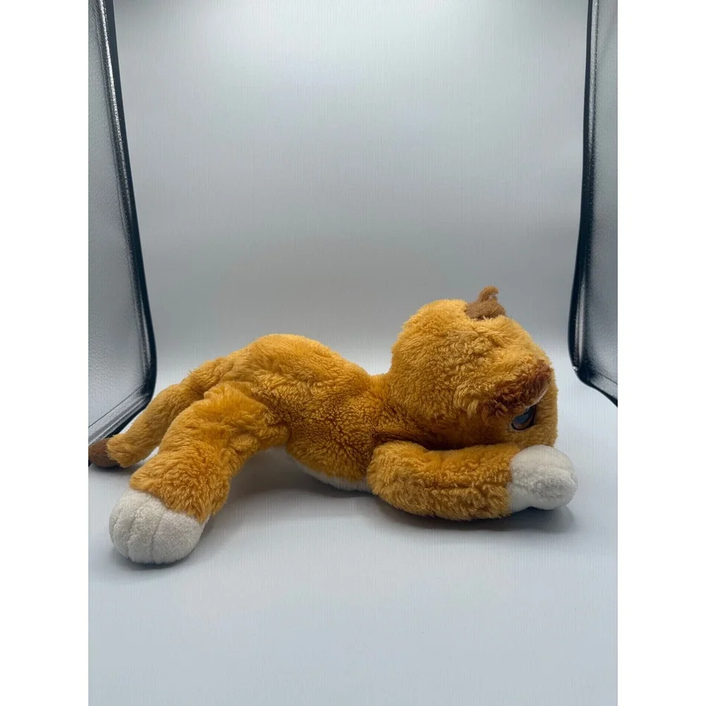 Disney The Lion King Simba Plush‎ Stuffed Animal Floppy Laying 10 Inch Orange